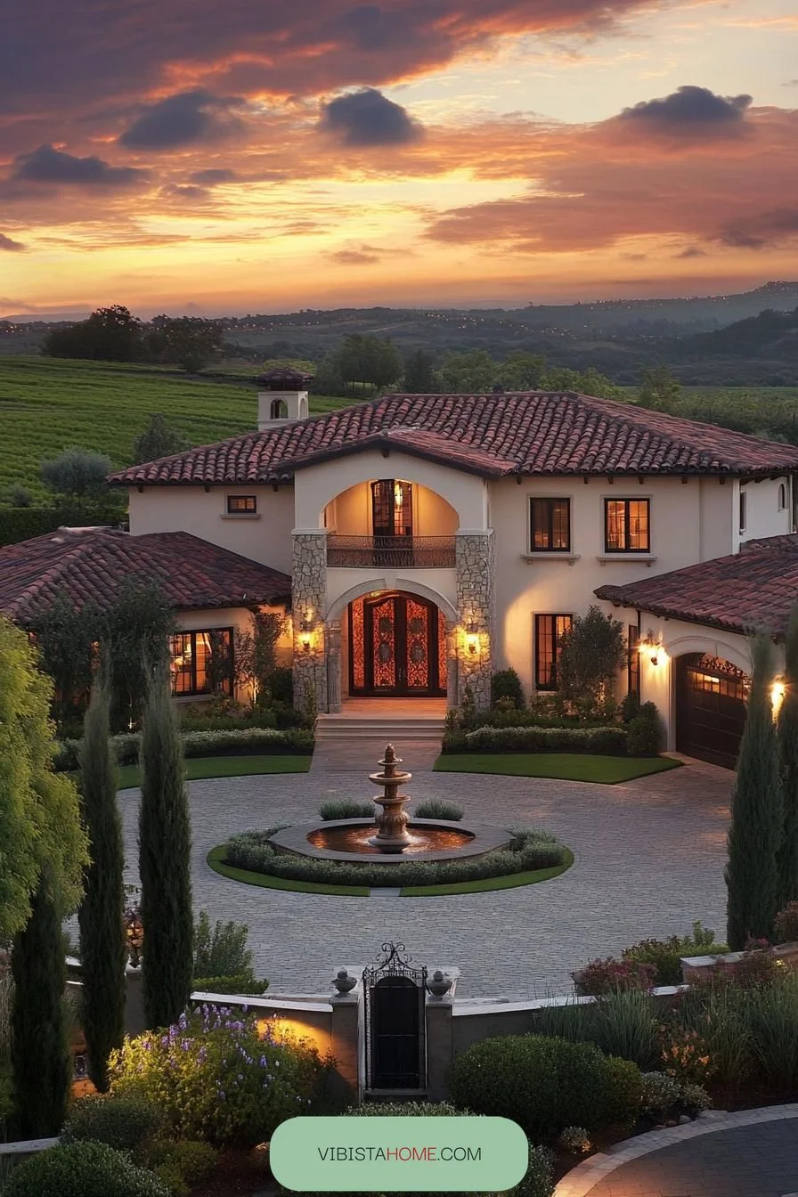 Twilight Over a Tuscan Estate