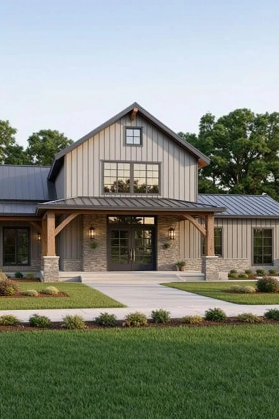 A Dreamy Gable Farmhouse Barndominium