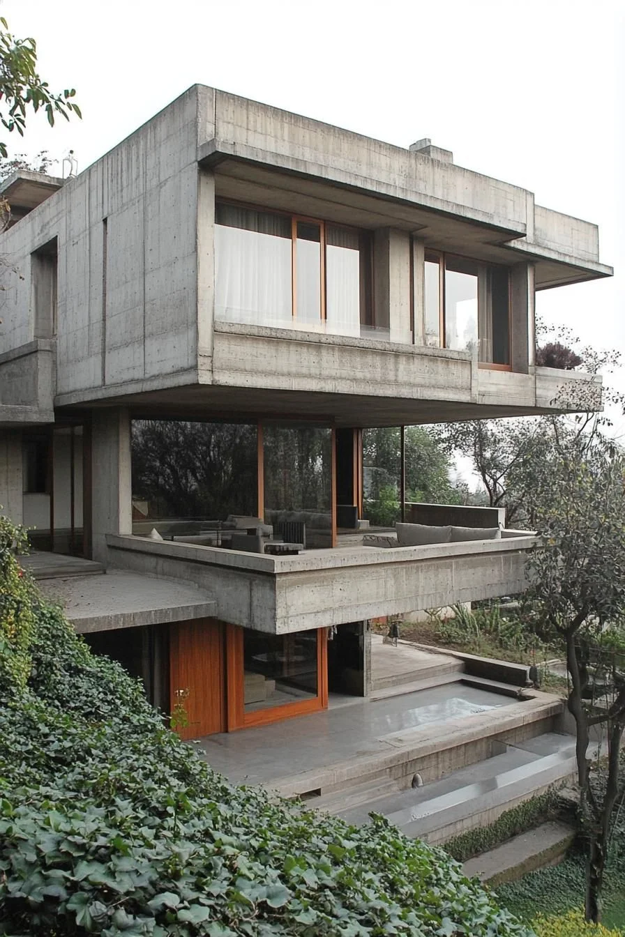 Concrete Home Perched Above the Jungle
