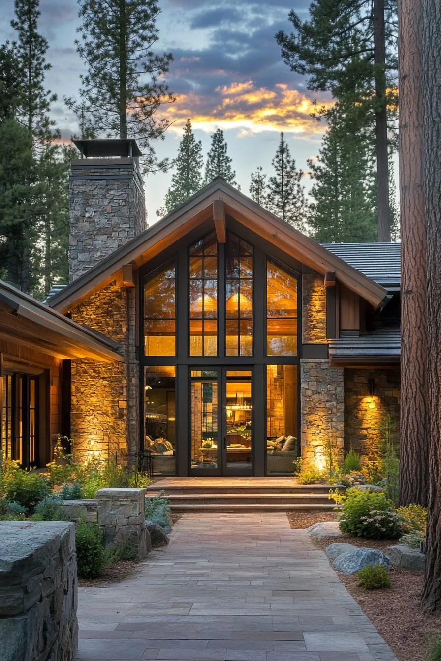 Twilight Stone Cottage Aglow