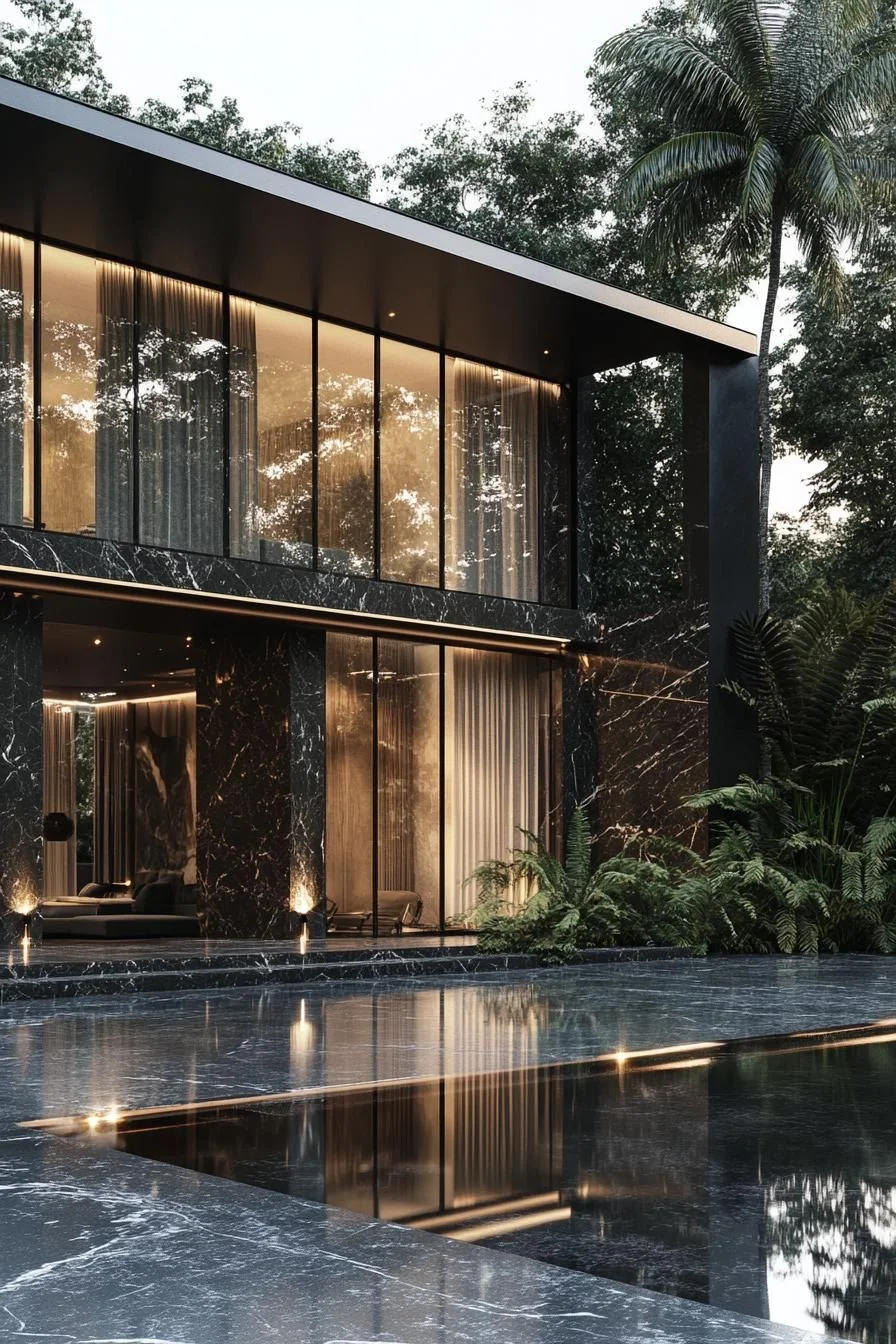 A Glass-Walled Island Retreat