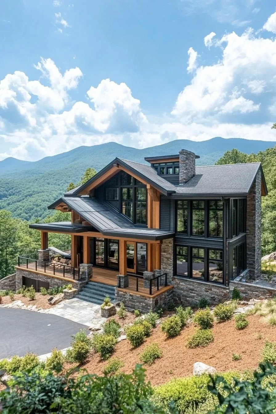 A Timber Home Built in Terraces