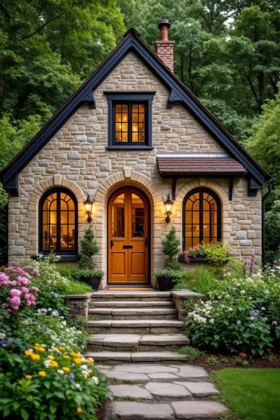A Hobbit-Style Cottage with Floral Detail