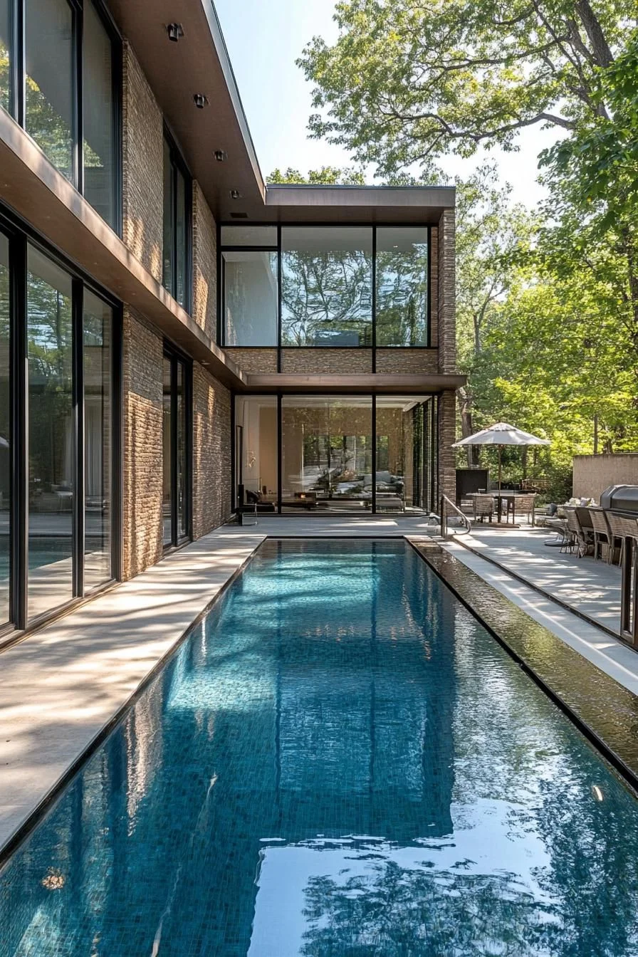 Lap Pool That Runs Alongside the House