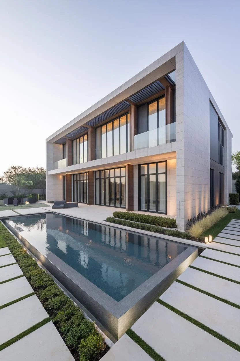 Sunset Glow and Mirrored Elegance