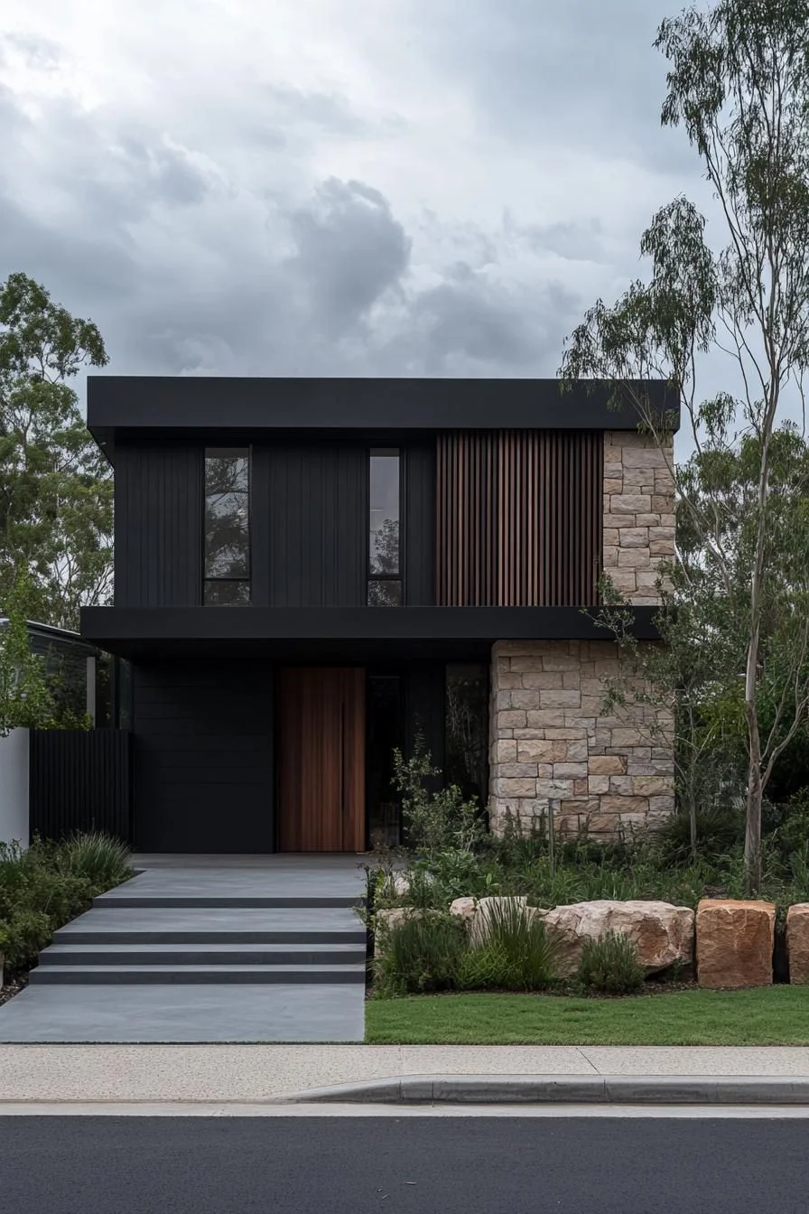 A Modern Take on the Stone Facade