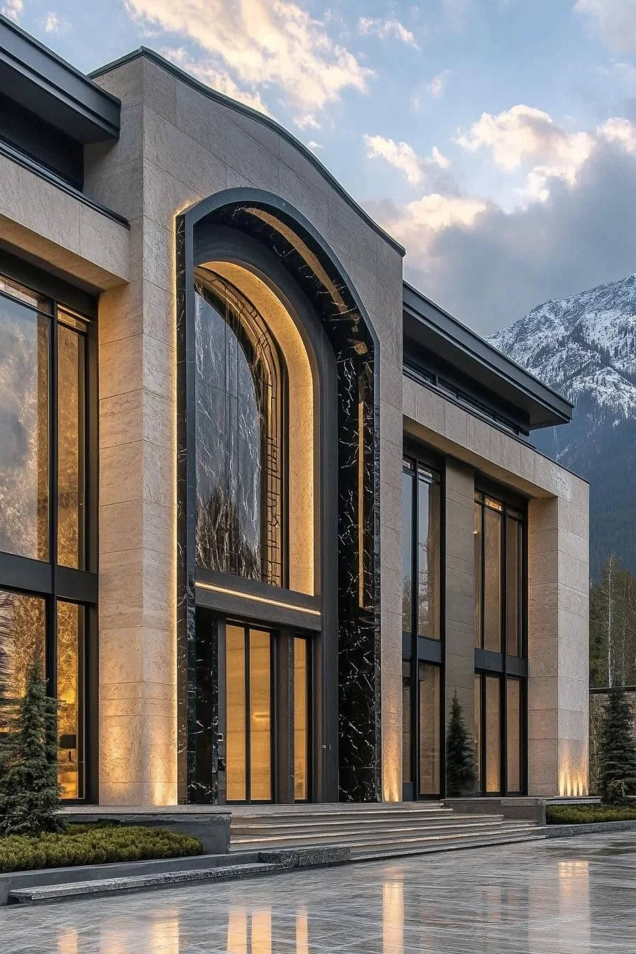 Snow-Kissed Peaks and Opulent Archways