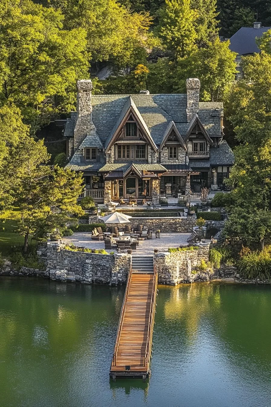 Stone Retreat by the Water
