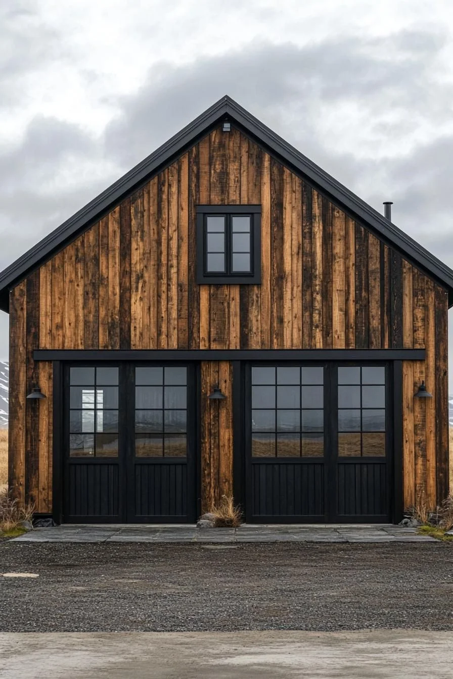 Barn-Style Rustic Timber Facade