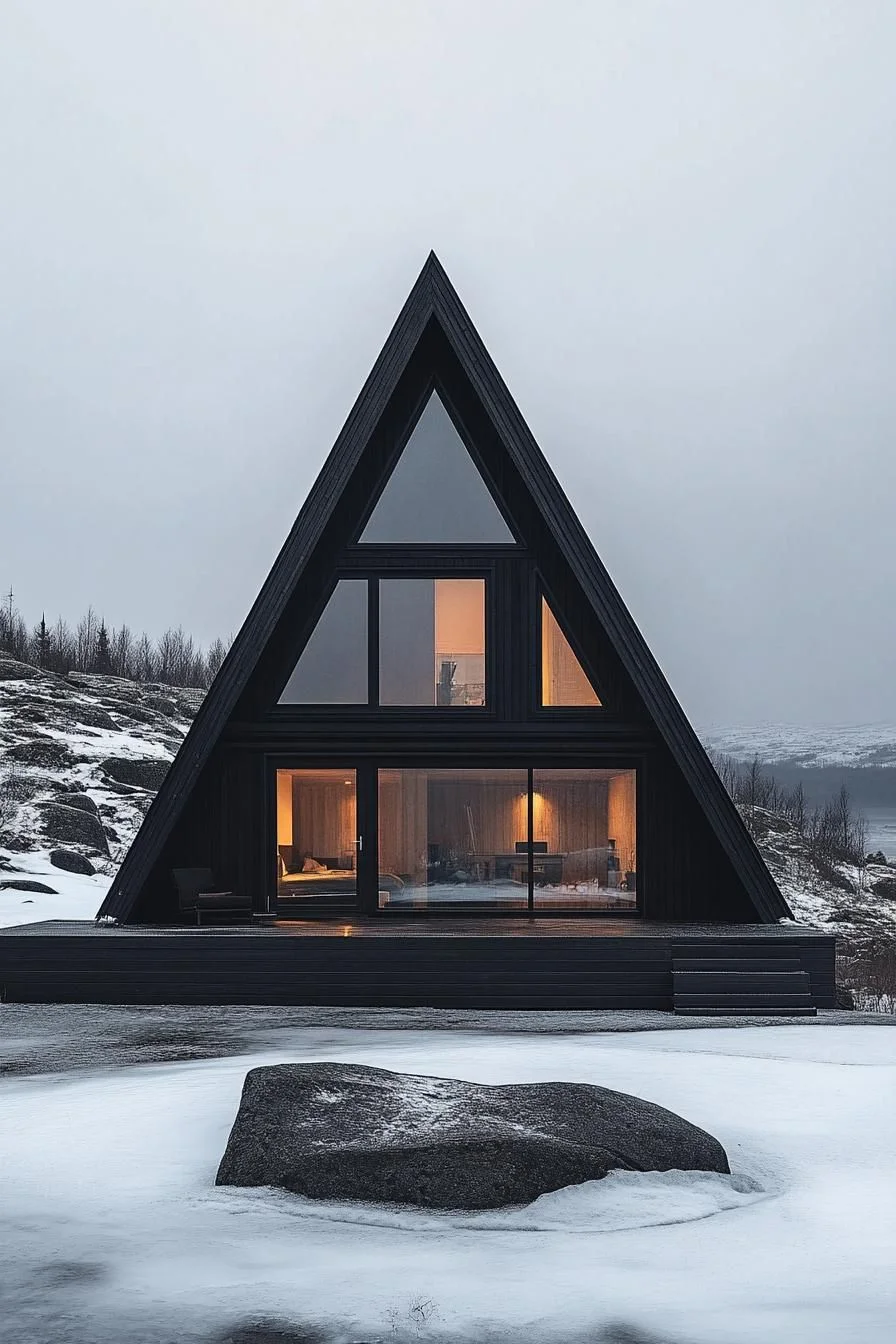 Warm A-Frame Timber Cabin