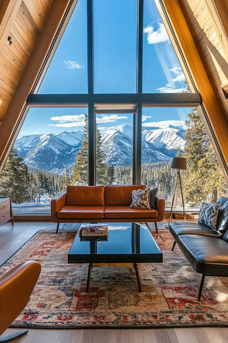 An A-Frame Interior With Sweeping Views
