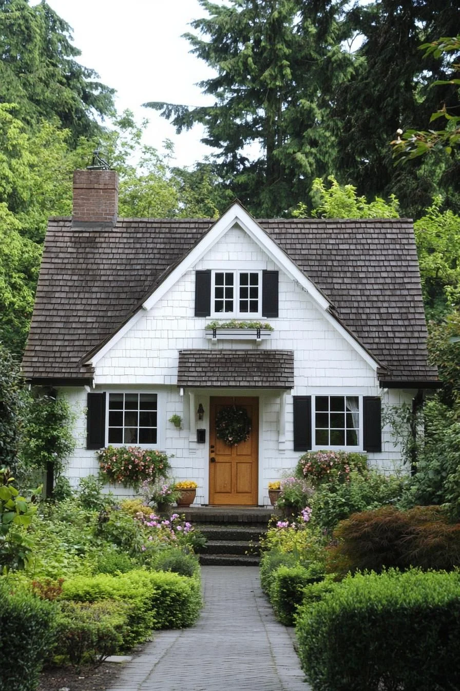 Cottage Retreat Covered in Leaves
