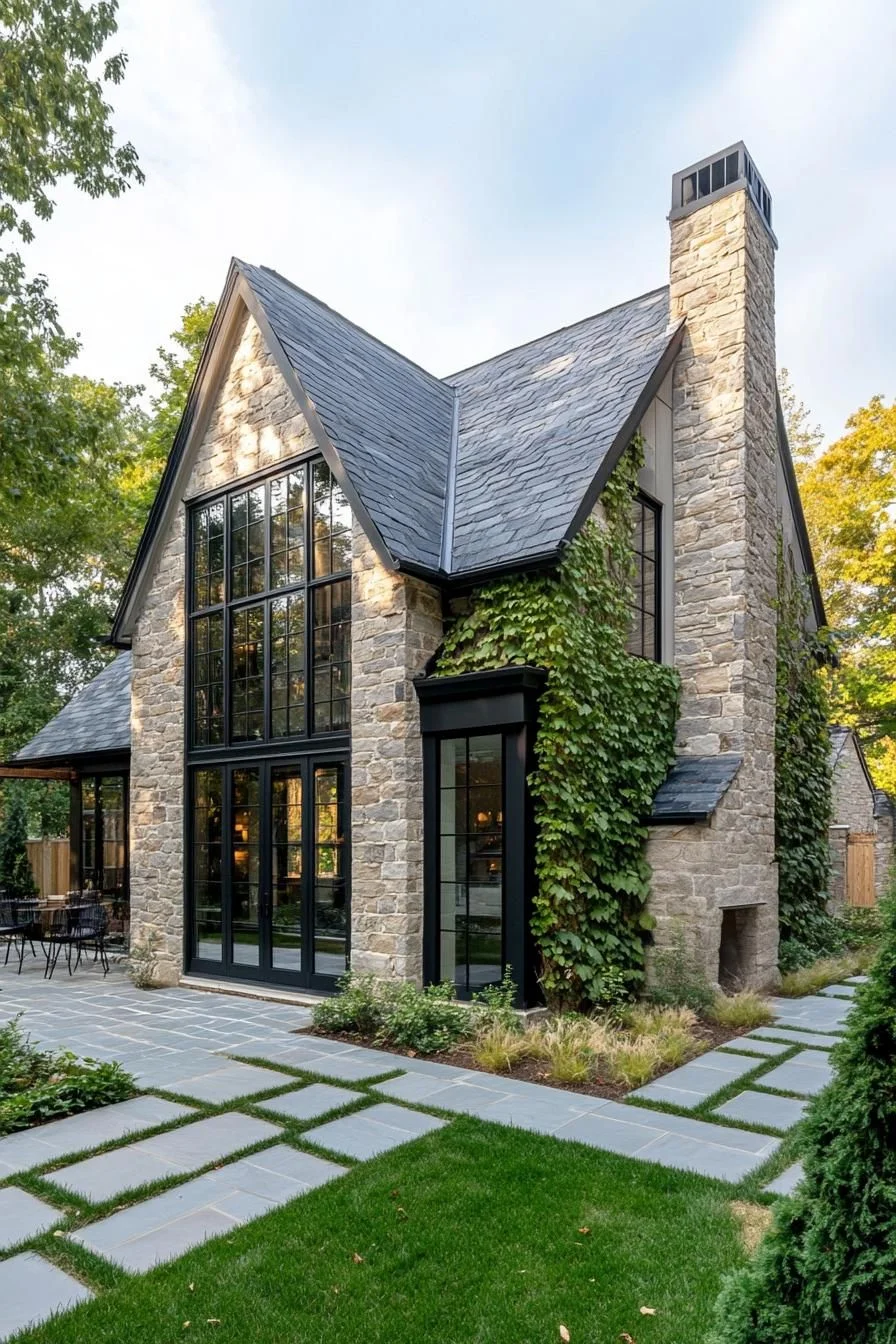 Stone Hearth Cottage With Ivy Walls
