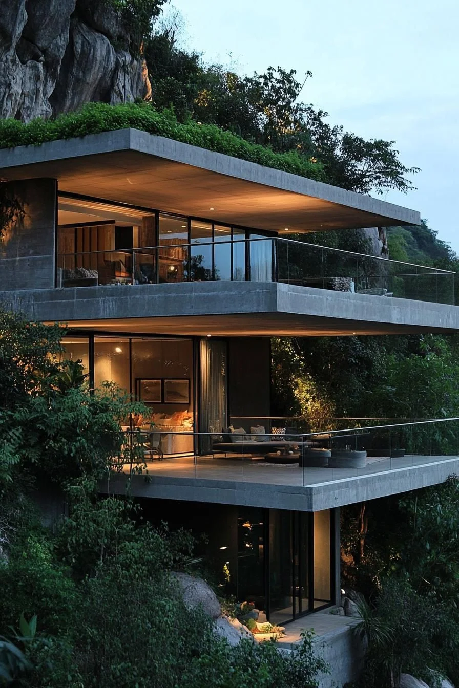 Elevated Elegance in a Concrete Nest