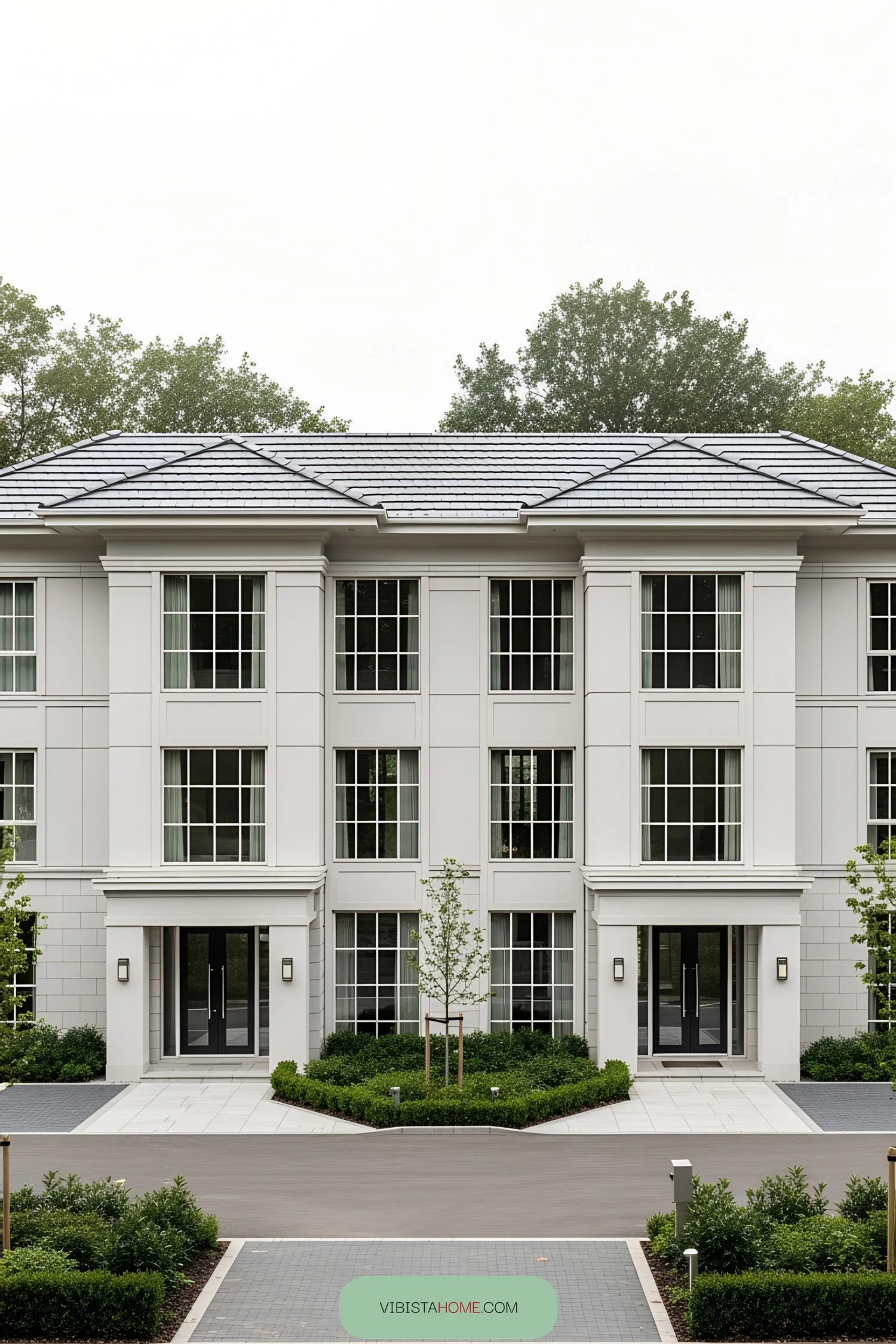 Balanced Beauty in a White Duplex