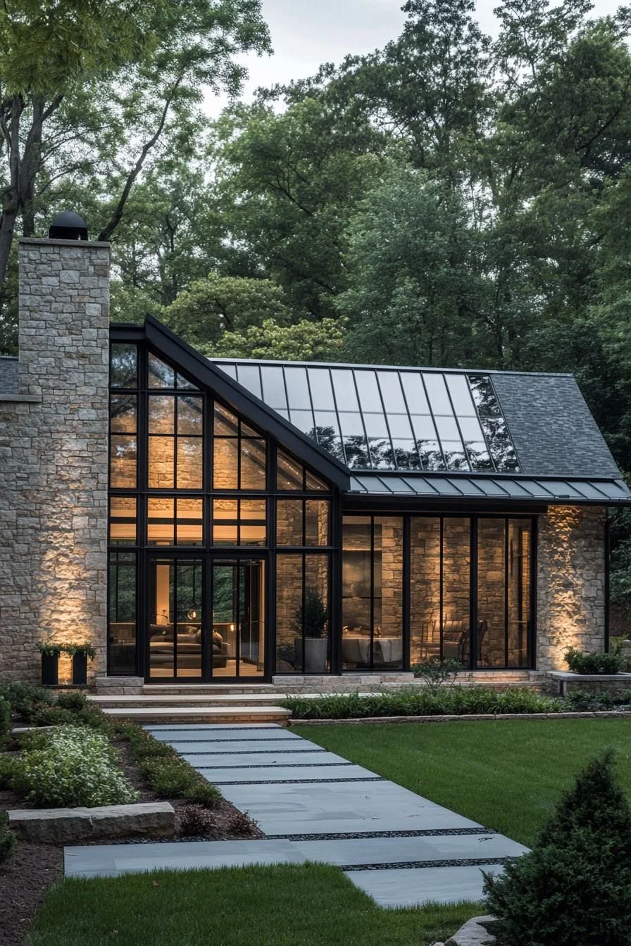 Stone Cottage with a Sleek Modern Edge