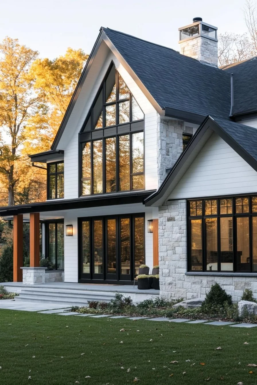 19) Snow-White Home With Raven Trim
