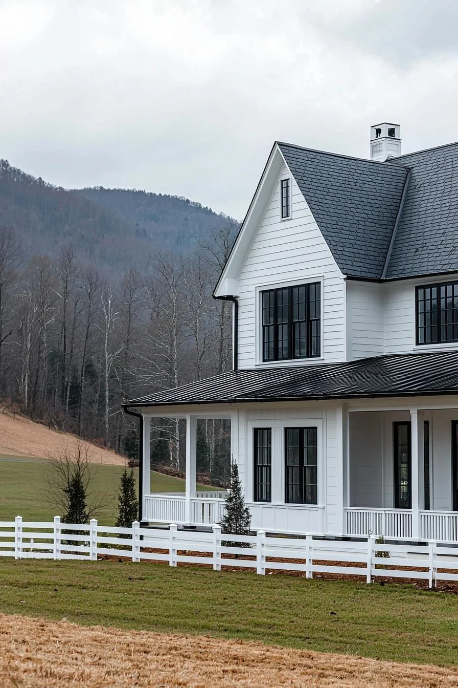 Grand White Retreat Atop the Hill