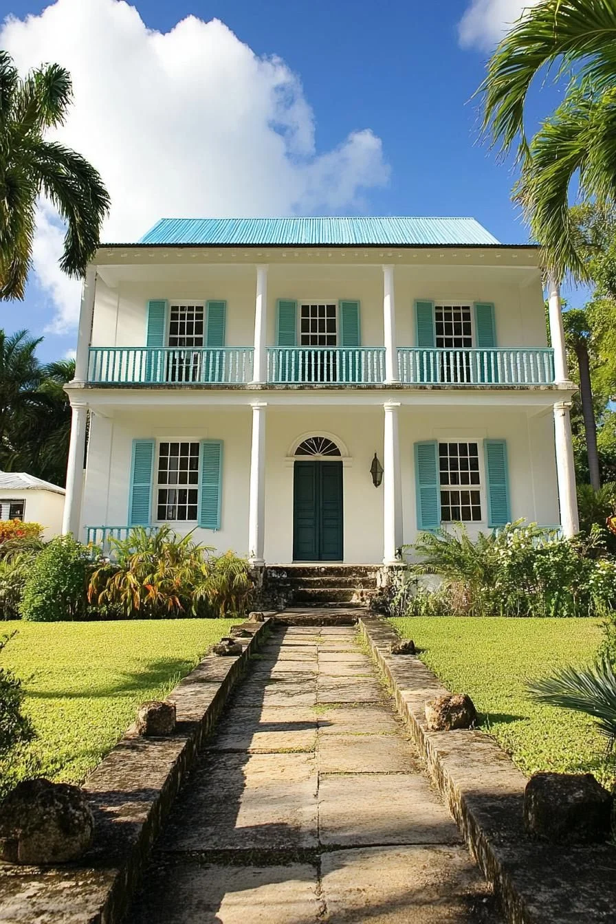 A Colonial Home in Turquoise Tones