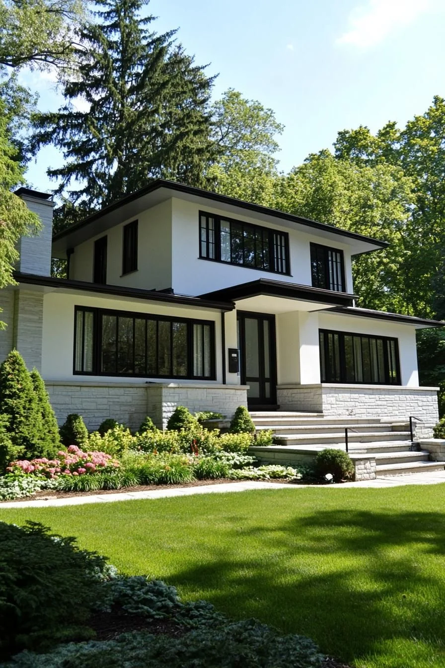39) Midnight-Framed Home With Curb Appeal