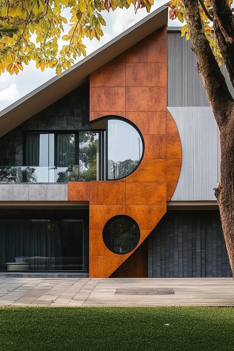 Circular Details Bring Flair to This Facade