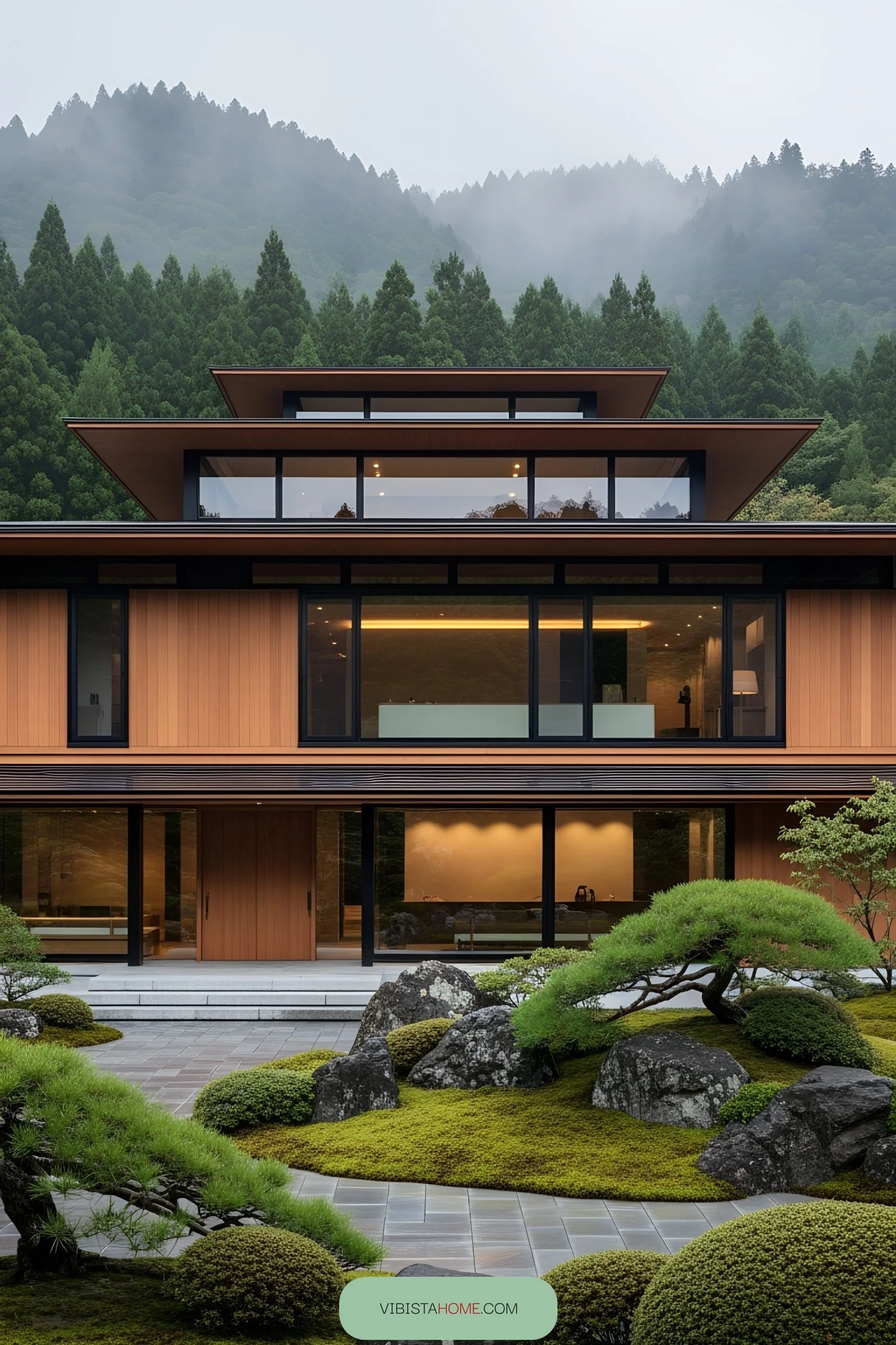 A Pagoda-Inspired Modern Retreat