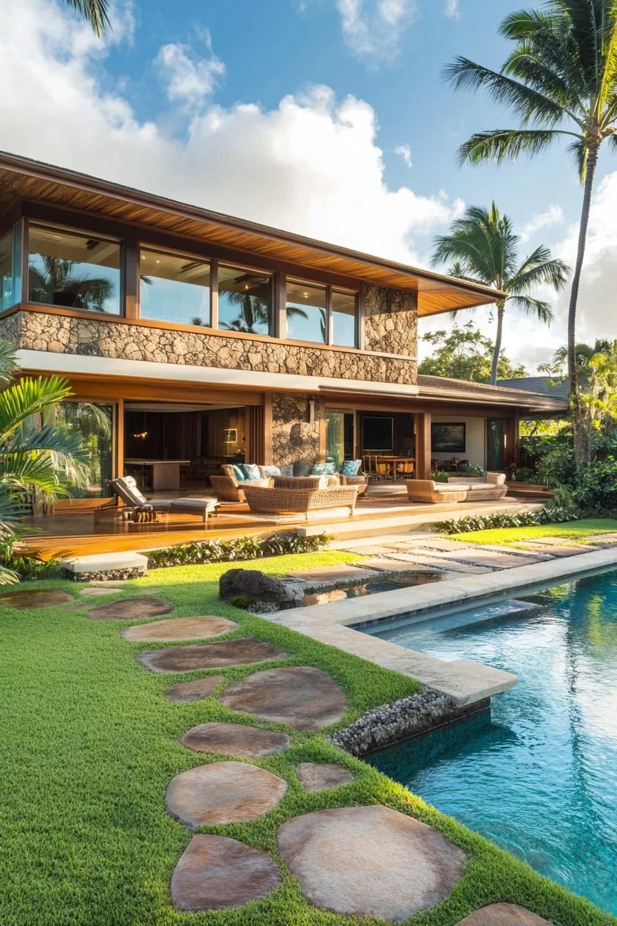 A Luxe Poolside Tropical Haven