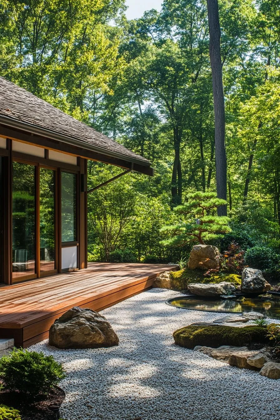 Wooden Calm Among Tall Trees
