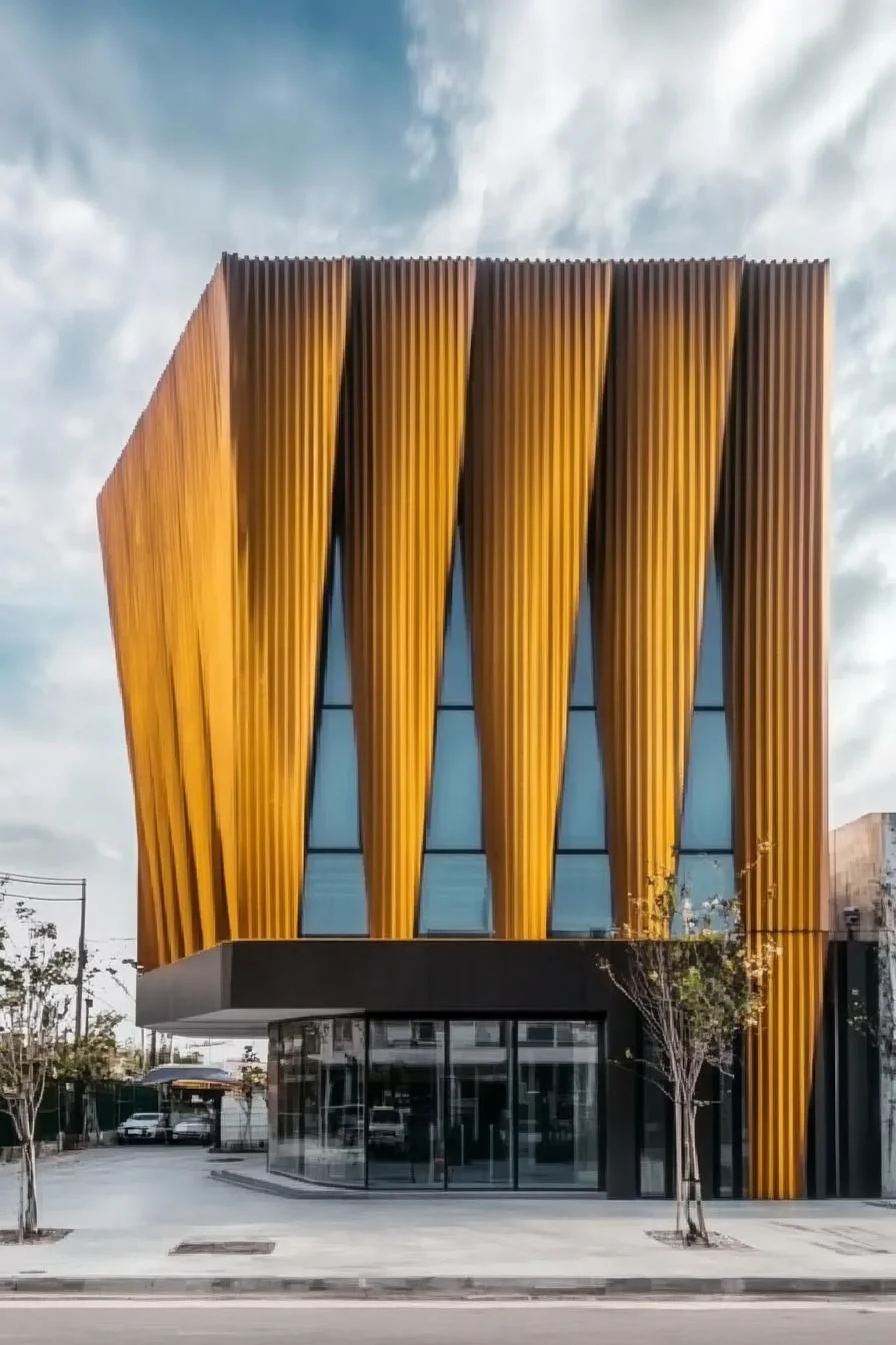 Gold Accents Point to the Future of Facades