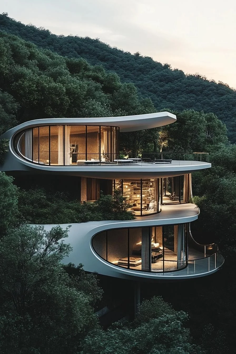 A Curved Canopy Built as Nature's Nest