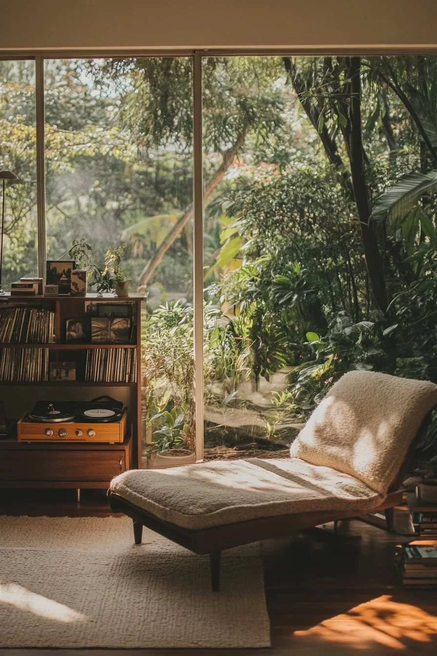 Jungle-Inspired Retro Living Room