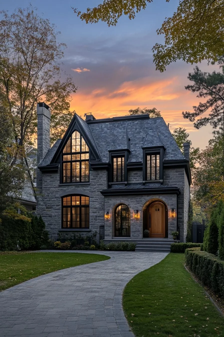 Stone Retreat With a Sunset View