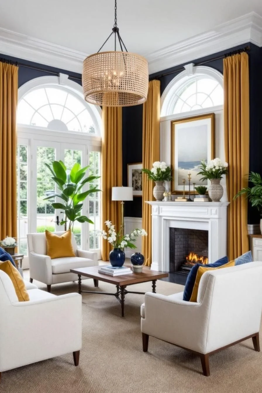 Warm Firelight and Golden Accents