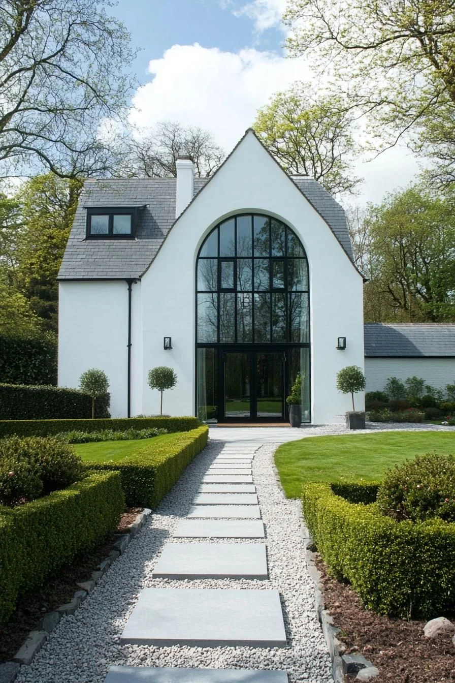 Glass-Fronted House Wrapped in Greenery