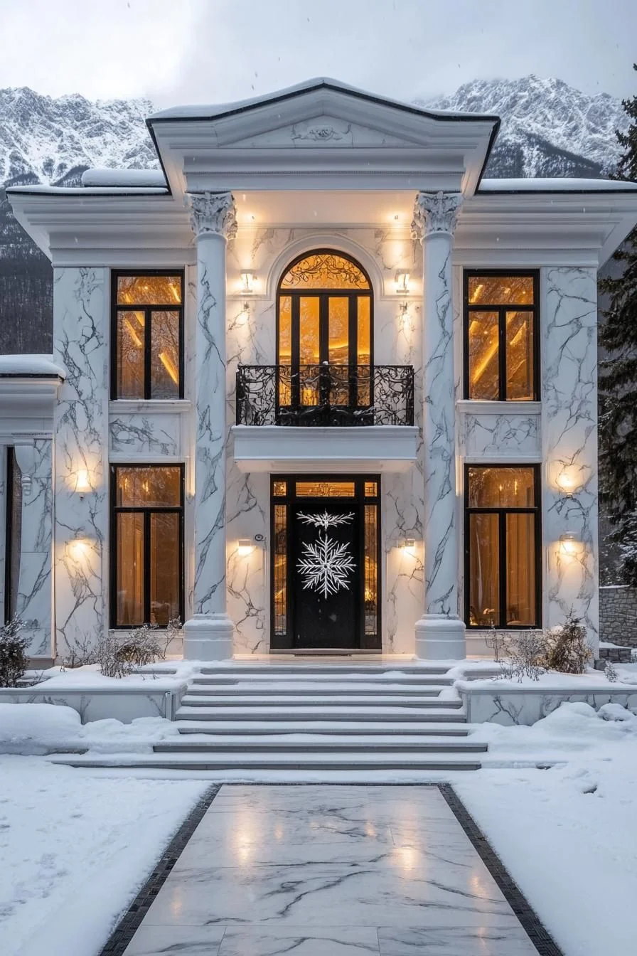 Snowflake Chalet With Marble Details