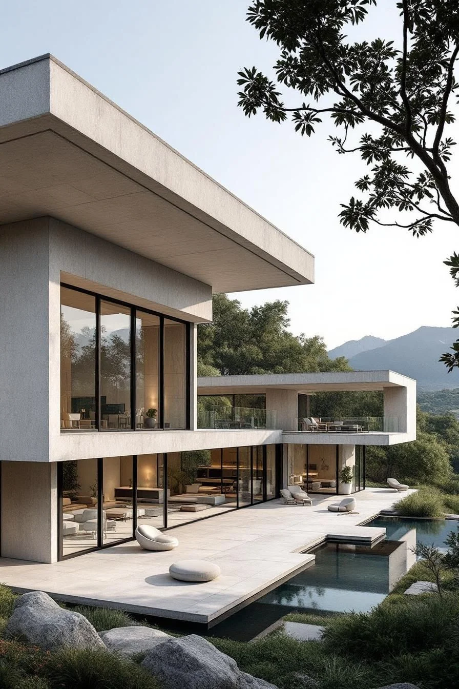 Concrete Retreat Tucked in the Foothills