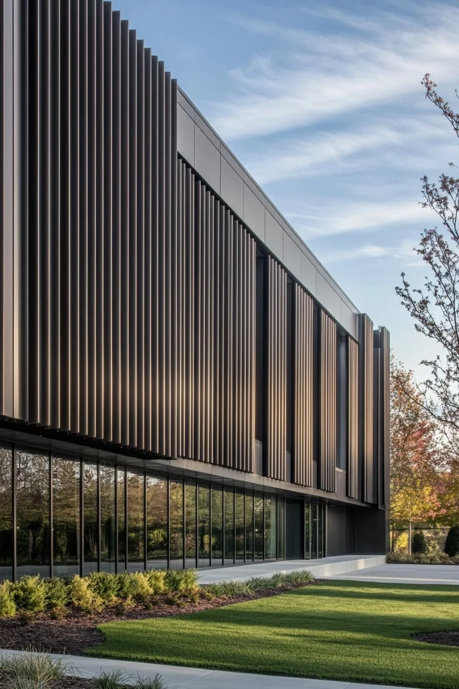 Vertical-Line Villa Facade