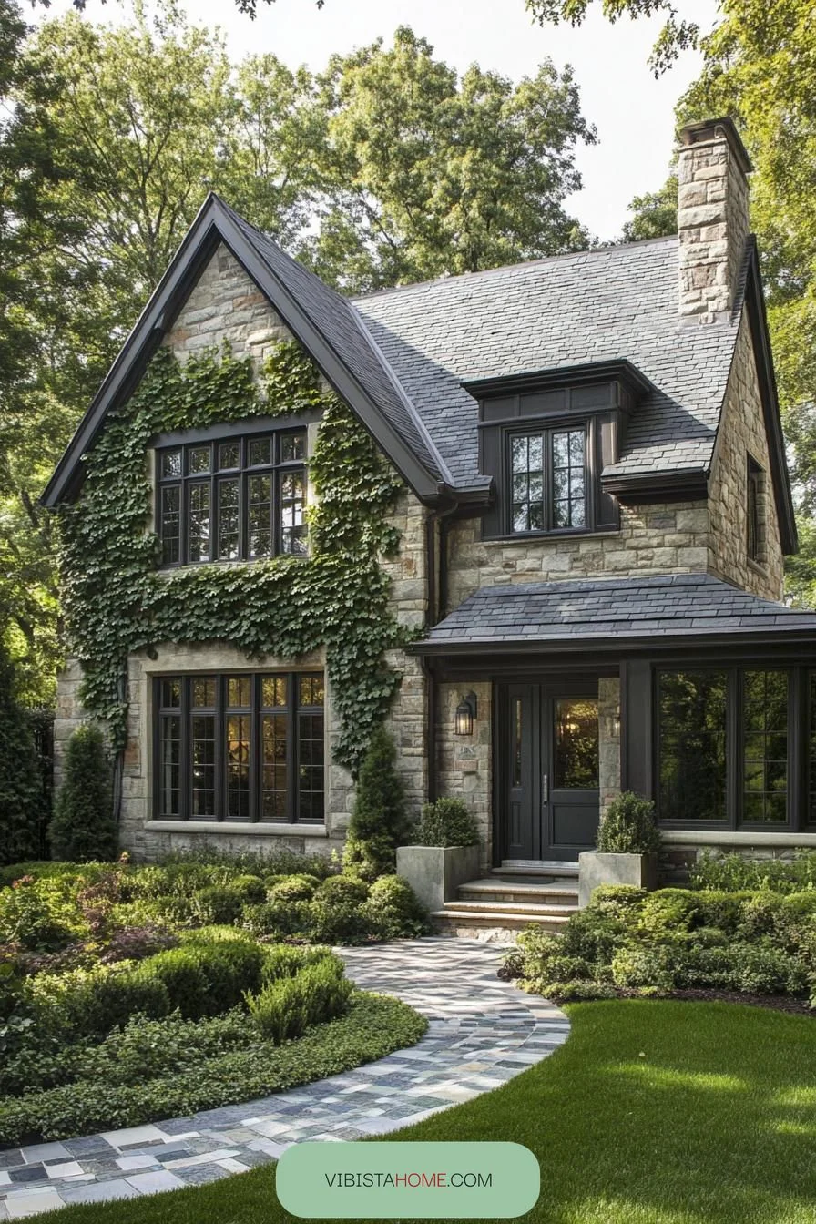 Leafy Mirth Whimsical Stone Cottage