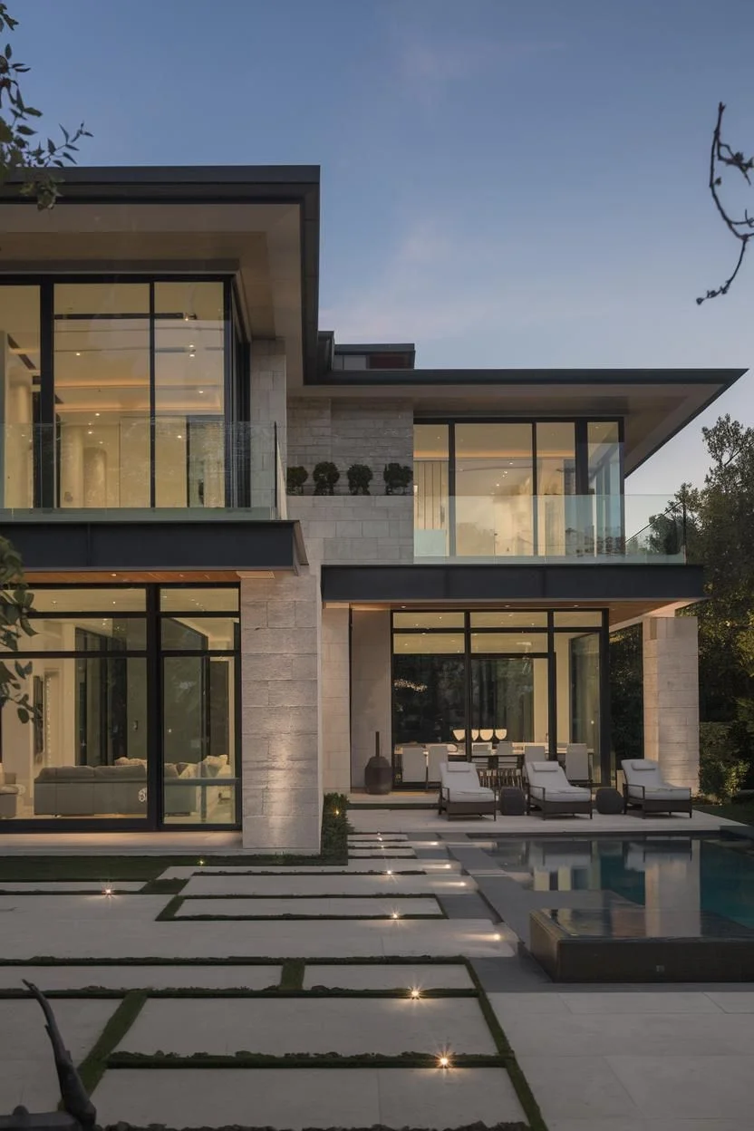 Sunset Perspective on Illuminated Elegance