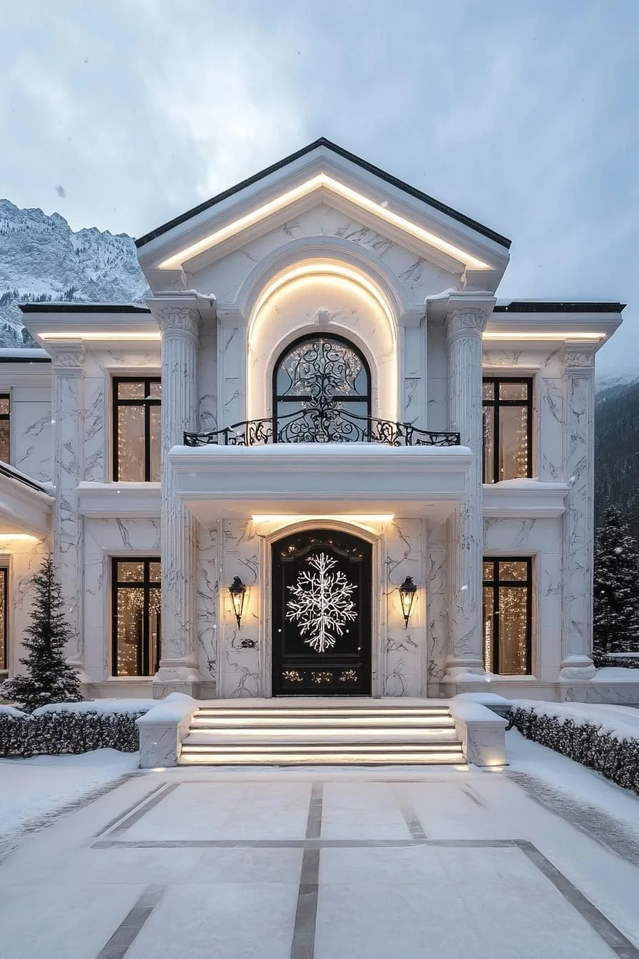 Snowy Retreat Lit With Splendor