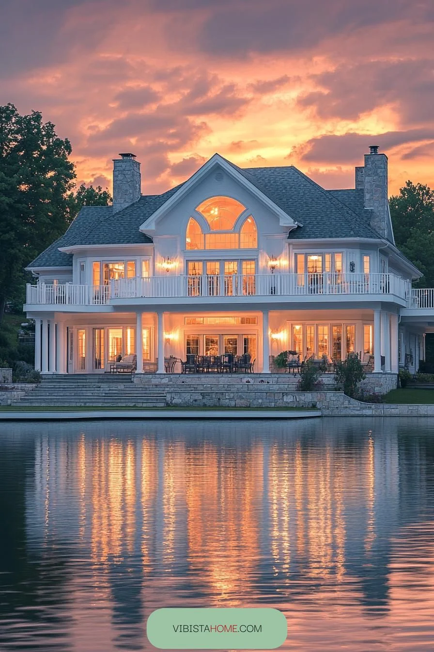 Lakeside Reflections in Radiant Reverie