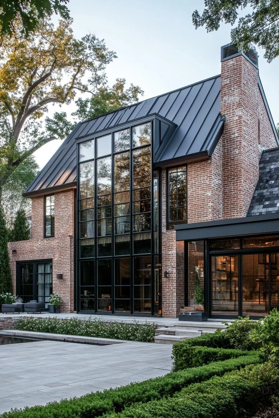 Brick and Steel Forest Retreat