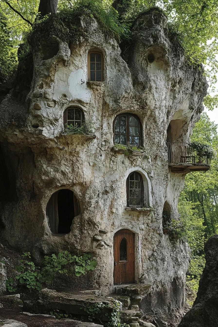 A Rocky Hobbit-Style Home in the Cliffs