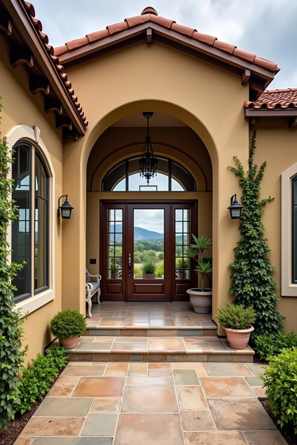 Tiled Terracotta Entry Design