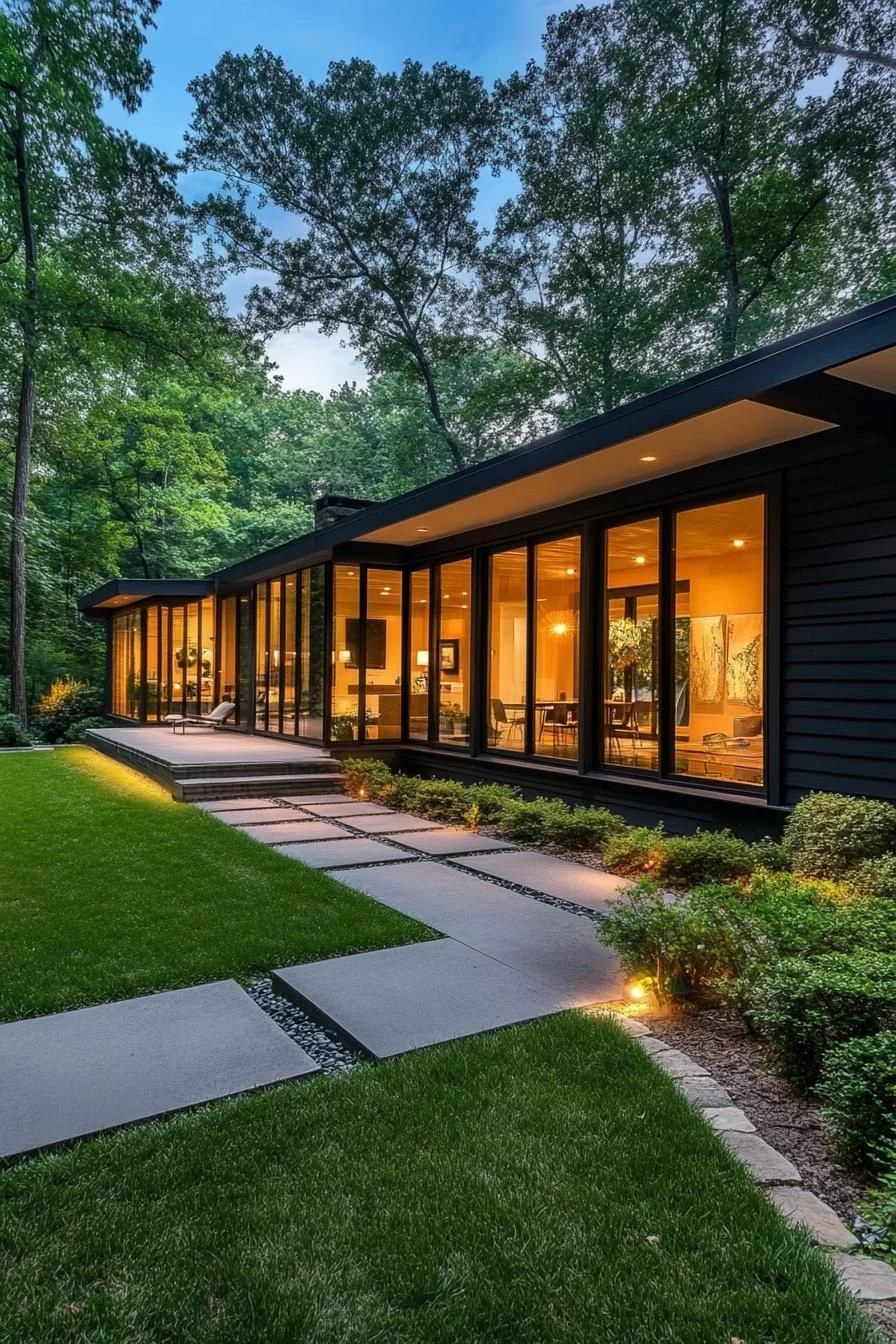 Contemporary Long House Set in Nature