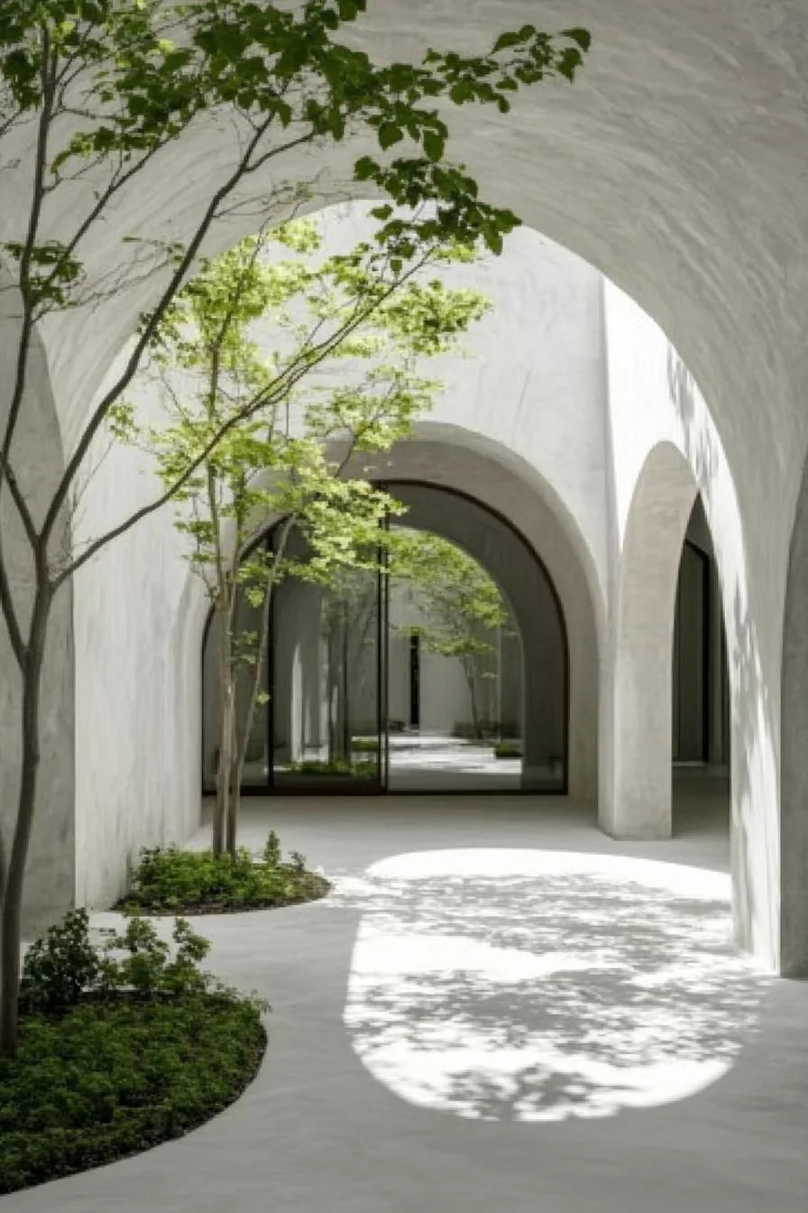 Arched Facades Surrounded by Nature