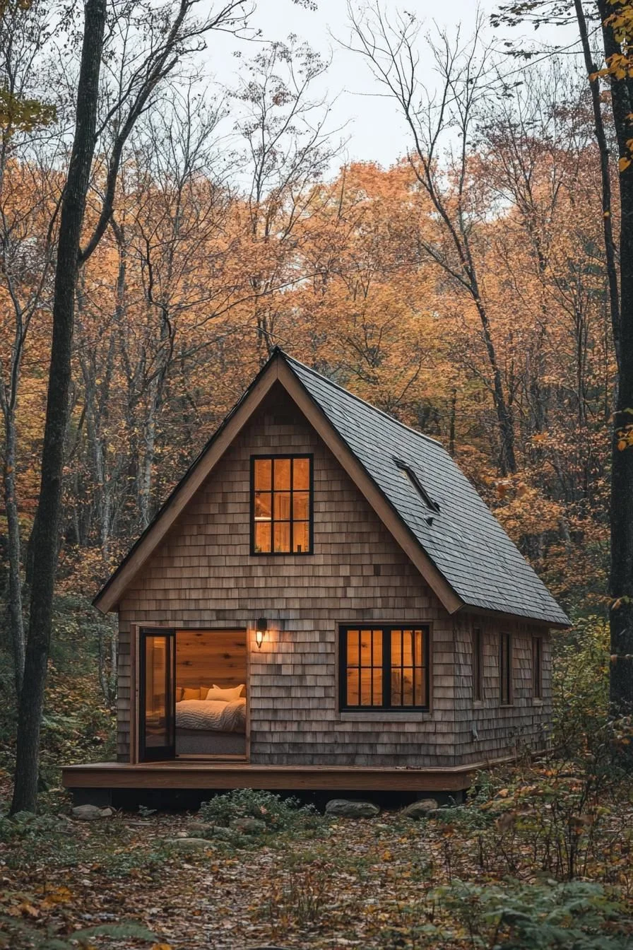 A Whimsical Cabin in a Wooded Wonderland