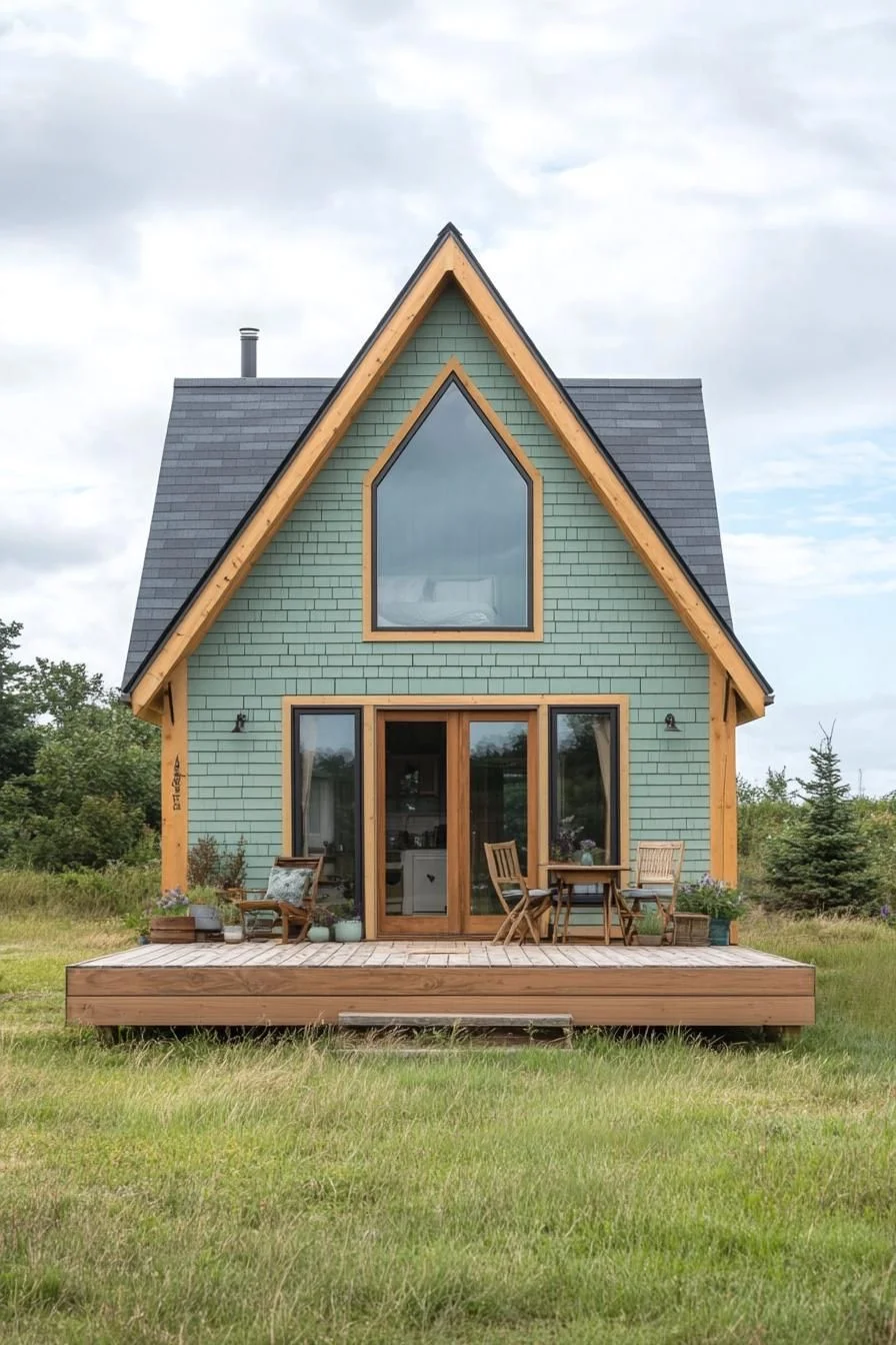 Pastel-Colored Peaceful Cabin