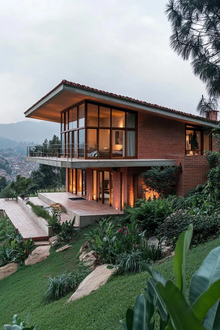 Slope House Built Into the Hill