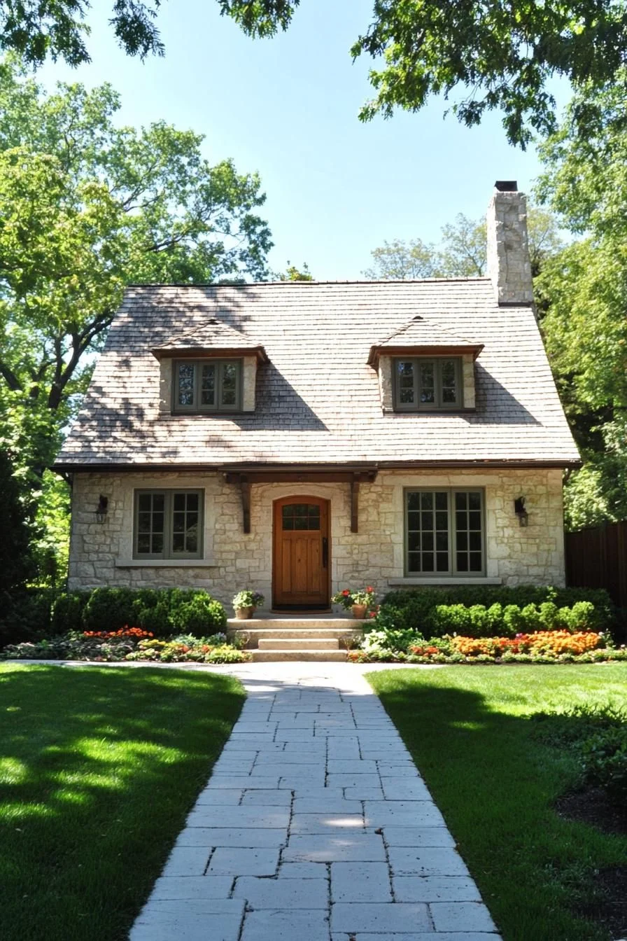 Storybook Stone Cottage Among the Trees